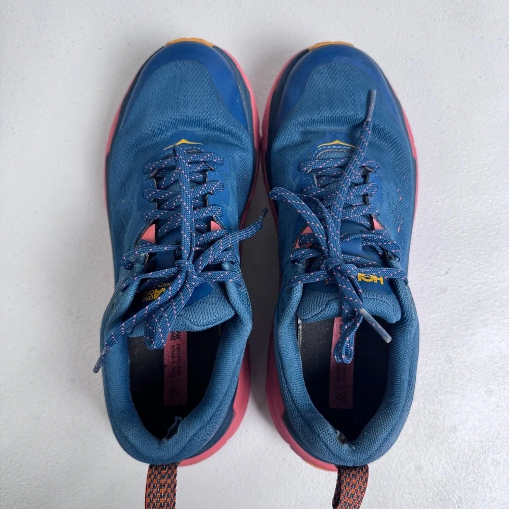 HOKA Challenger ATR 6 GTX  Blue/Orange Women's Trail Running Shoes Size 8.5